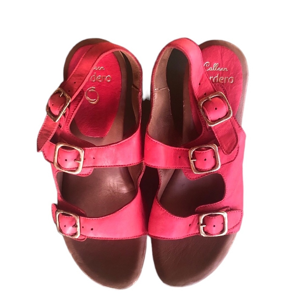 Calleen Cordero SZ 6 Red Platform Sandals.